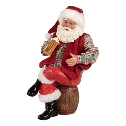 [66231] Decoratie kerstman 13x13x24 cm