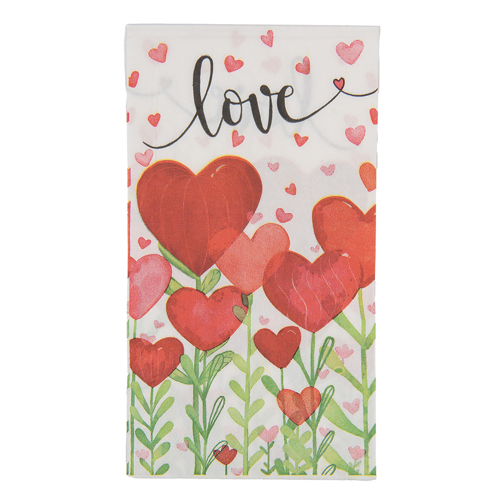 Serviettes en papier Blanc Rouge 33x40 cm (20)