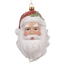 Ciondolo Decorativo Babbo Natale Bianco Rosso 9x7x15 cm