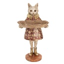 Image de décoration Chat Beige Rouge 16x14x27 cm