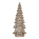 Décoration de Noël Sapin de Noël Marron Blanc 14x14x30 cm