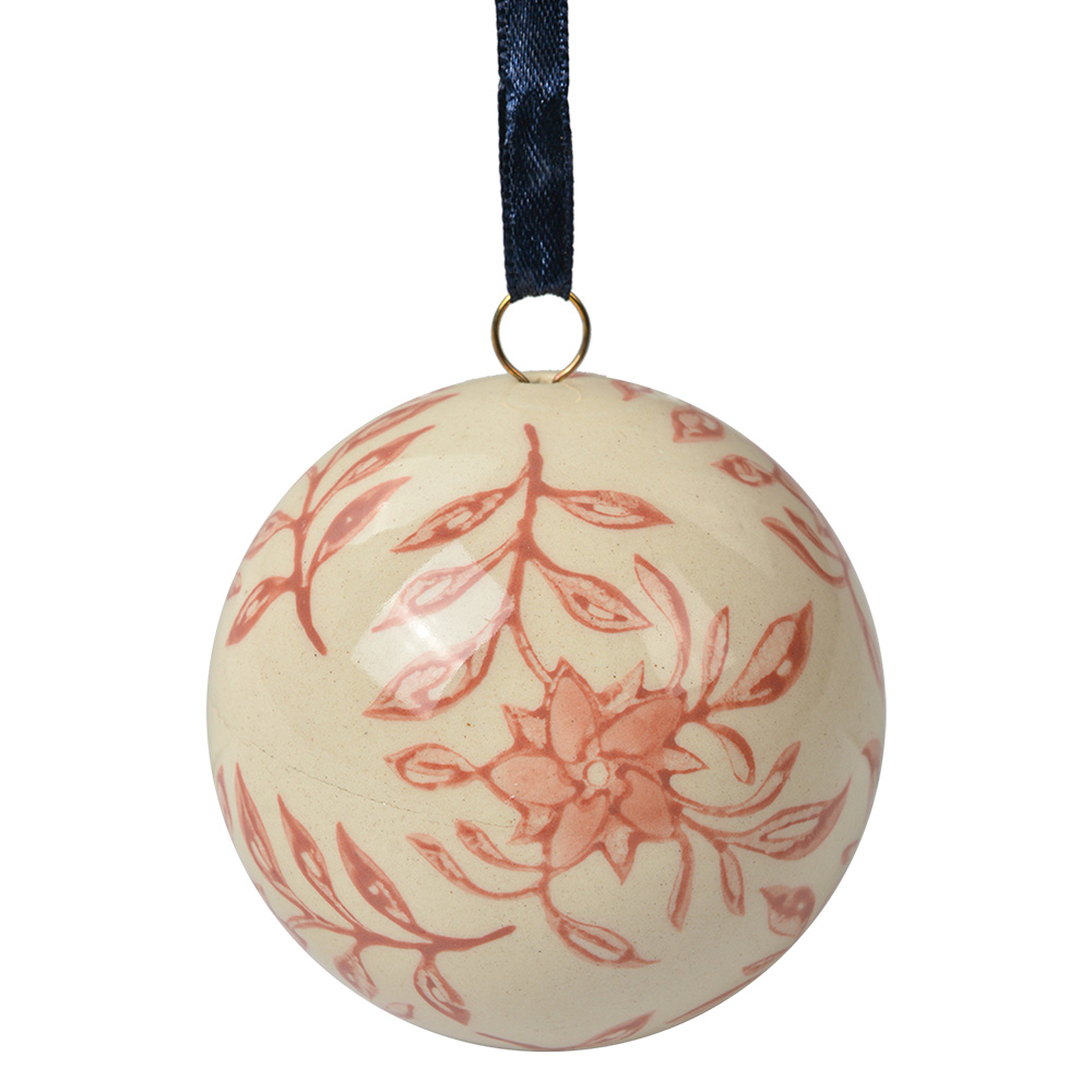 Dekoration Ball Beige Rosa Ø 6x6 cm