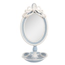 Table mirror Blue White 14x14x28 cm