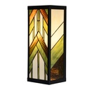 Wall Lamp Tiffany Beige Green 14x16x40 cm E27/max 1x100W