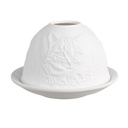 Portacandele Bianco Ø 12x8 cm