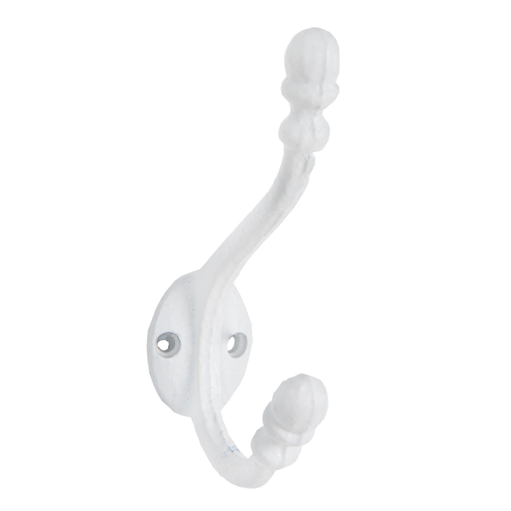 Gancio Appendiabiti Bianco 3x8x12 cm