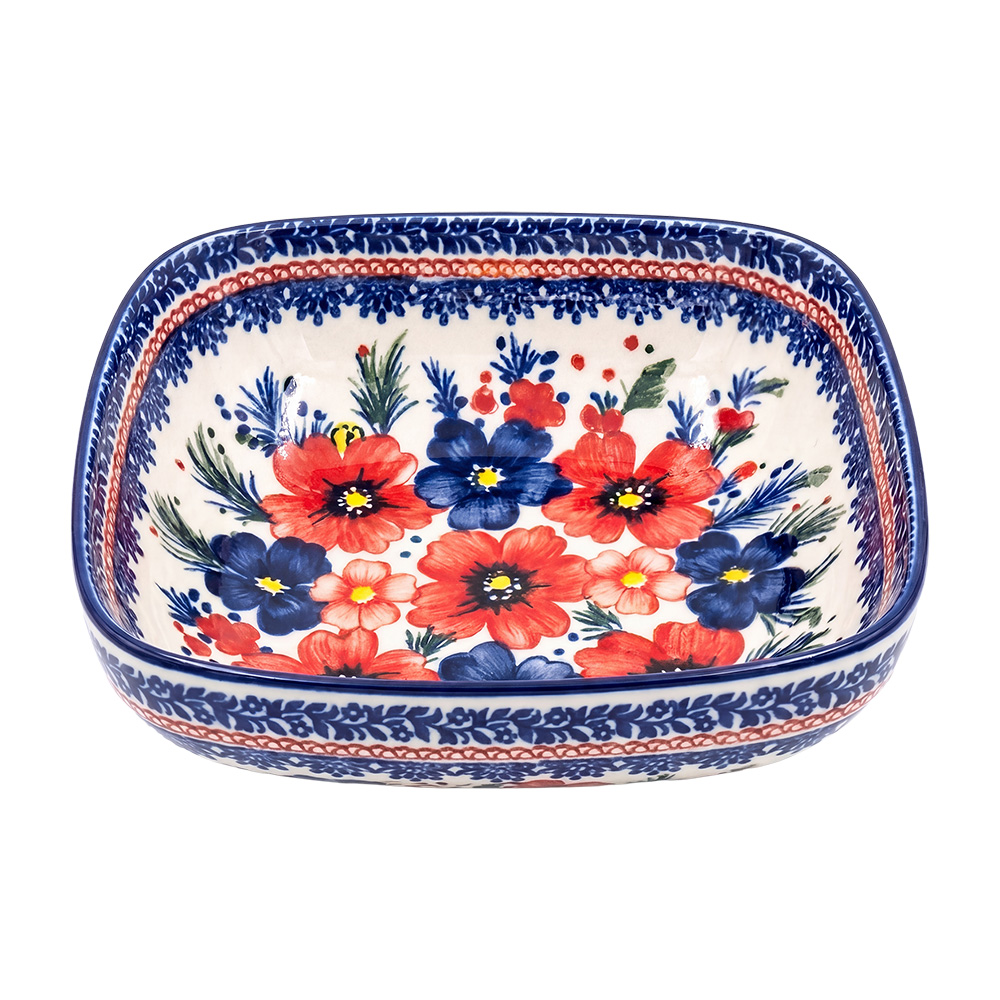Scodella Bianco Blu 15x15x5 cm