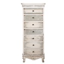 Commode Blanc Gris 56x43x145 cm