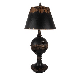 [5LMC0053] Lampada da Tavolo Nero Marrone Ø 35x78 cm E27/max 1x60W