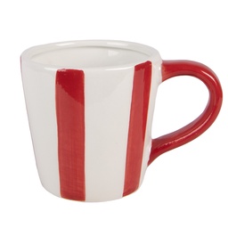 [6CEMU0235] Mug Blanc Rouge 13x9x9 cm / 250 ml
