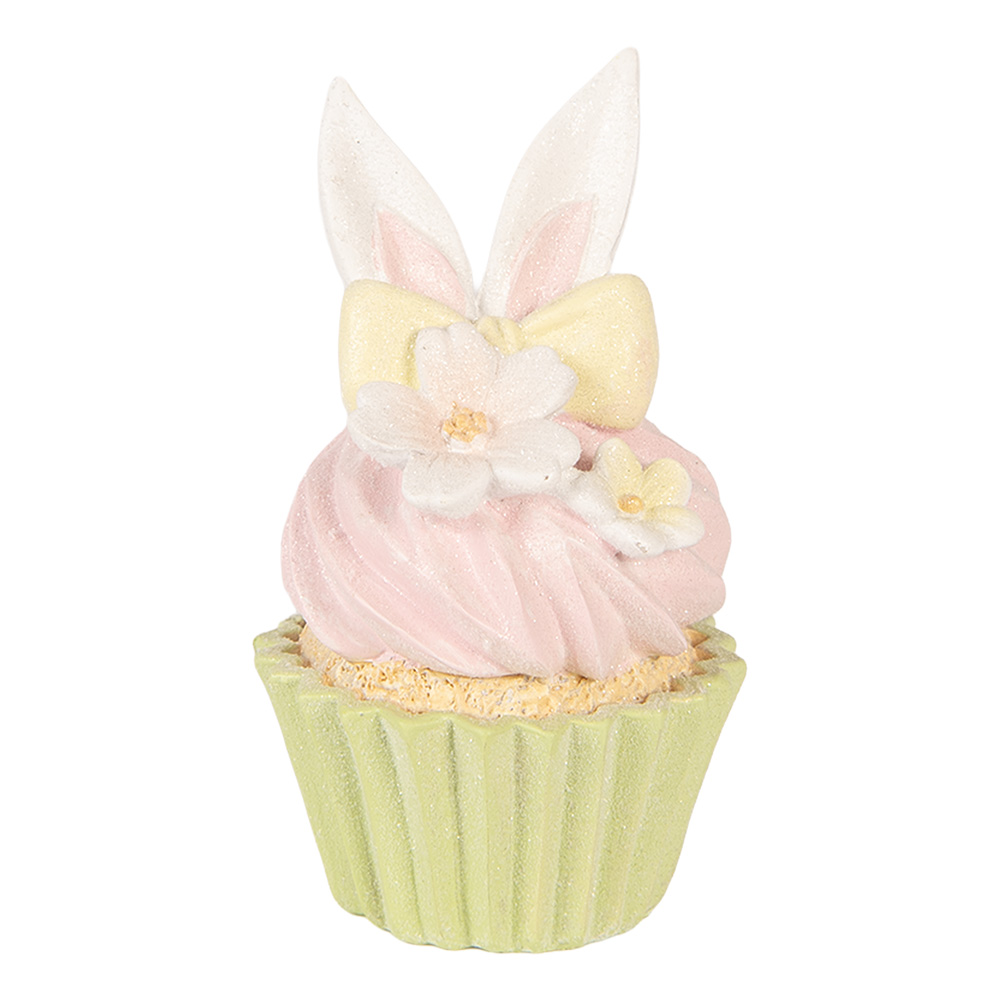 Dekoration Cupcake Rosa Grün Ø 7x13 cm