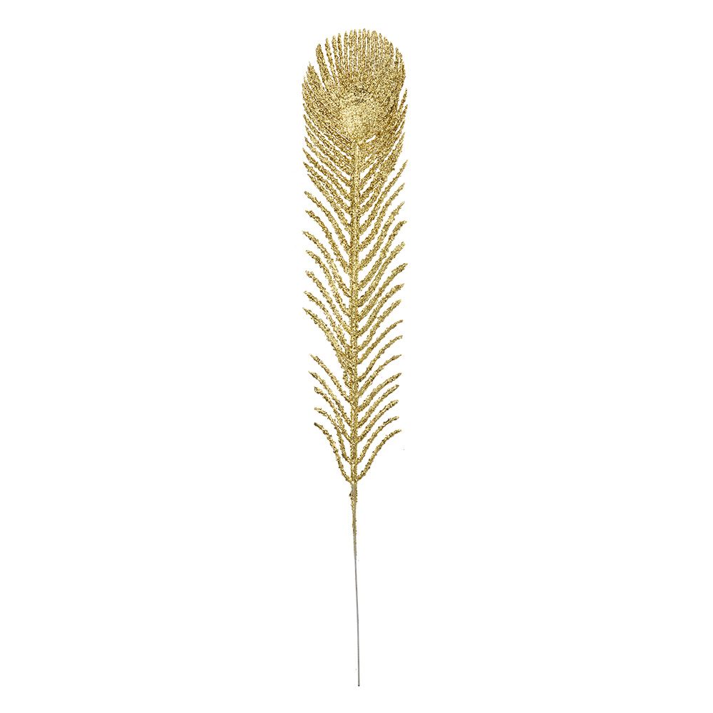 Weihnachtsdeko Feder Goldfarbig 7x1x42 cm