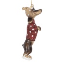 Decoratie hanger hond 4x3x10 cm