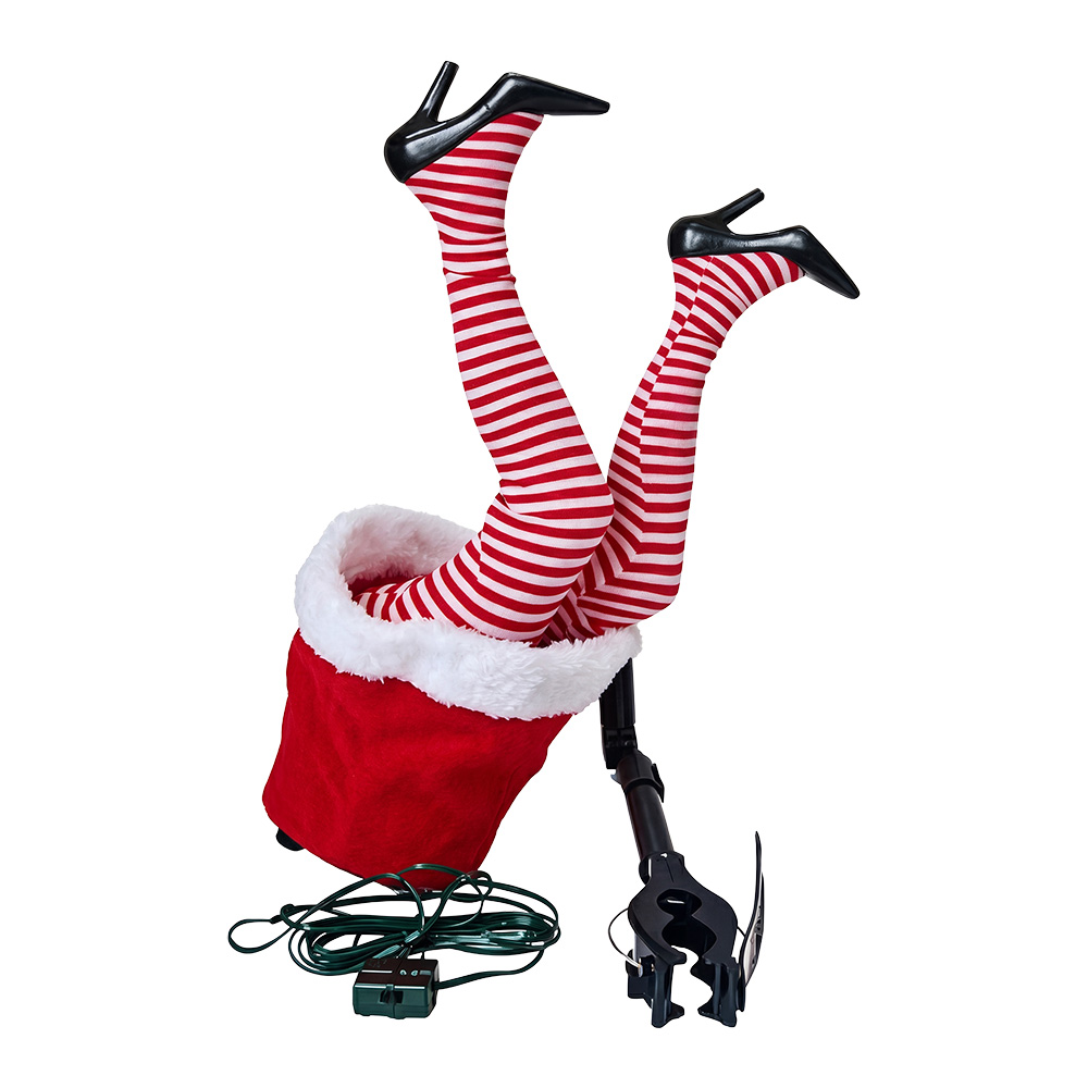Dekoration Weihnachtselfenbeine Rot Weiß 35 cm