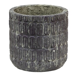 [6TE0432] Blumentopf für Innen Braun, Weiß Ø 17x16 cm