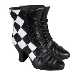 [6PR3890] Image de décoration Chaussure Noir Blanc 15x12x15 cm