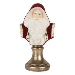 [6PR5537] Decorazione Natalizie Babbo Natale Rosso Bianco 9x7x15 cm