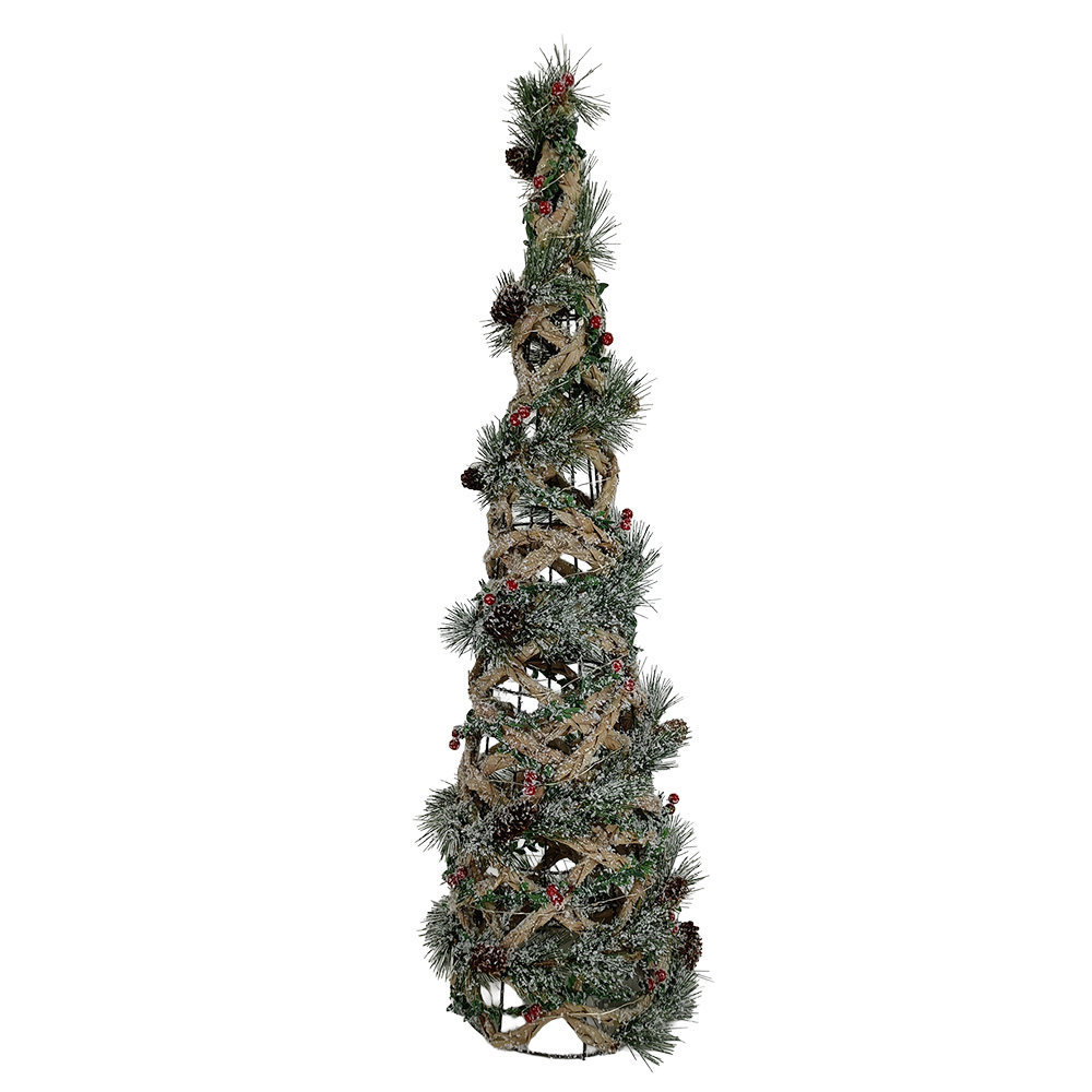 Decoratie kerstboom met LED Ø 23x81 cm / 3xAA