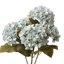 Kunstblumen Hortensie Blau Grün 15x15x42 cm