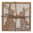Untersetzer für Gläser 4er Set Braun 10x10 cm