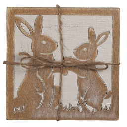 [6H2071] Onderzetters (set van 4) 10x10 cm