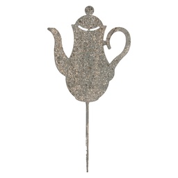 [6Y5828] Spuntone da Giardino Teiera Grigio Beige 20x1x40 cm