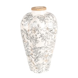 [6CE1934L] Vase Beige Gris Ø 24x40 cm