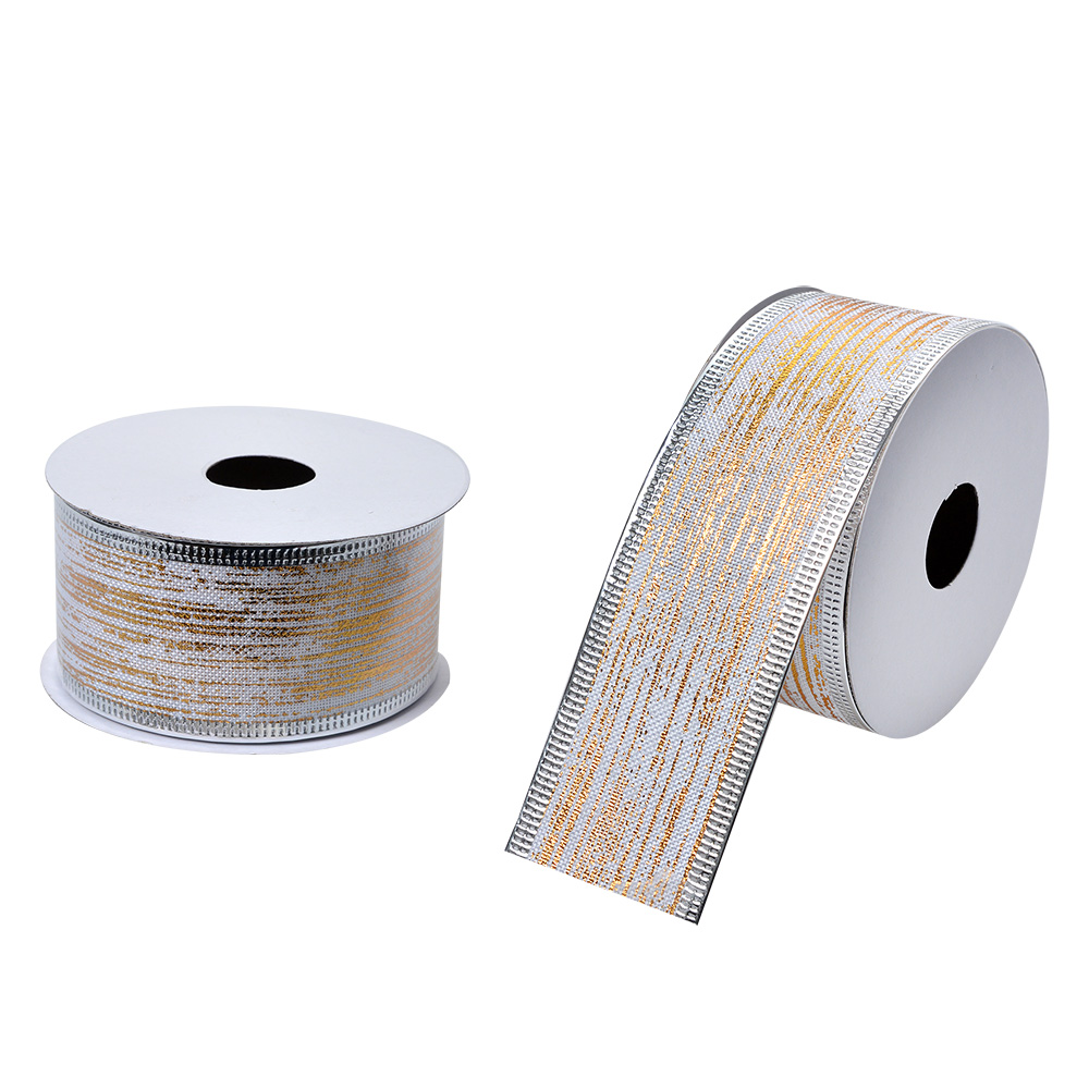 Ruban Blanc Couleur or 3.8 cm x 2.7 m