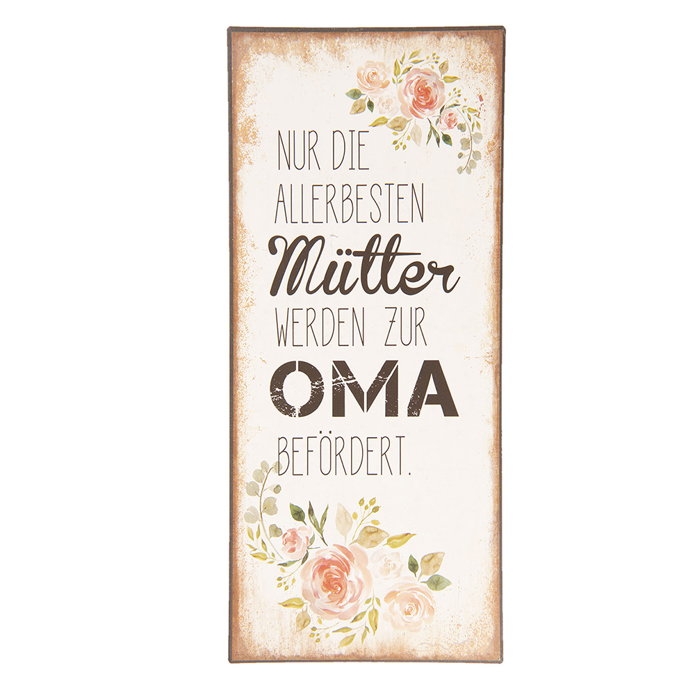 Text Board Beige 13x1x30 cm