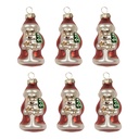 Boule de Noël (set 6) Rouge Couleur argent Ø 3x35 cm