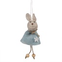 Ciondolo Decorativo Coniglio Blu 6x3x13 cm