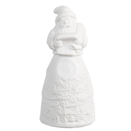 [6CE1749] Weihnachtsdeko Weihnachtsmann mit LED Weiß Ø 5x11 cm