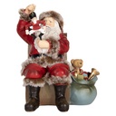 Décoration de Noël père Noël Rouge Blanc 16x13x19 cm