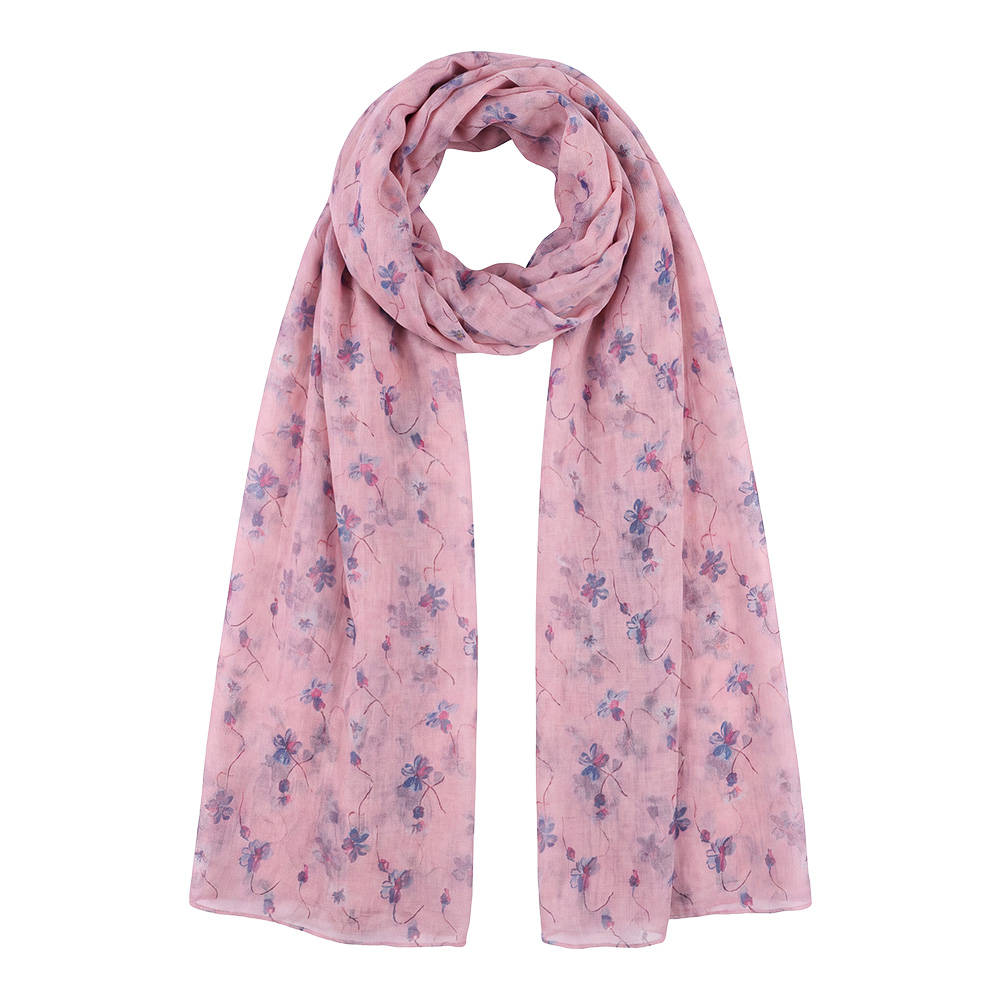 Foulard Donna stampato Rosa 85x180 cm