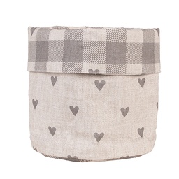 [LVT50G] Panier à pain Beige Gris Ø 15x16 cm