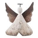 Weihnachtsdeko Engel Weiß Braun 8x3x9 cm