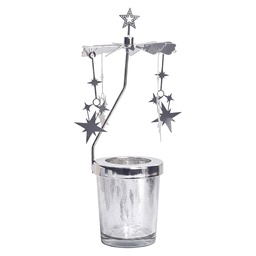 [66807ZI] Carosello di luci per li  té Colot argento Ø 8x20 cm
