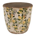 Pot de fleurs d'intérieur Beige Jaune Ø 14x13 cm