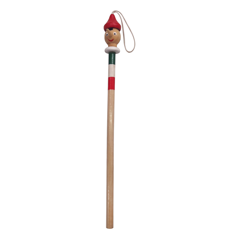 Pencil with Pinocchio head Brown Red 22 cm