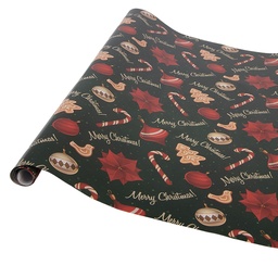 [6PA0537] Wrapping paper (3) Green Red 50x75 cm