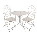 Ensemble Bistro Chaise Bistro (ensemble de 3 pièces) Blanc Ø 60x70 / 39x39x94 cm (2)