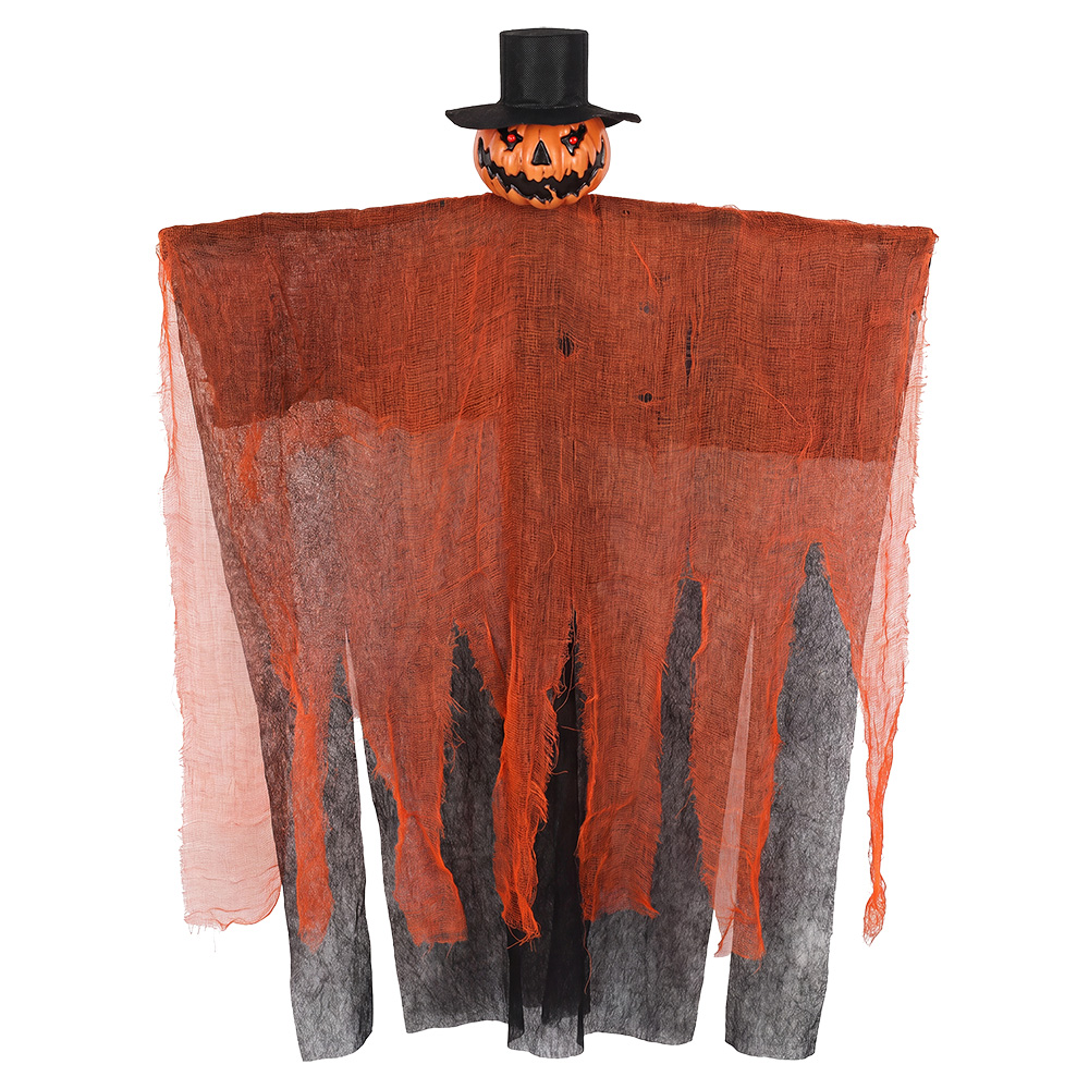 Deko Geist Schwarz Orange 65x16x90 cm