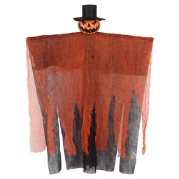 [66937] Decorazione Fantasma Nero Arancio  65x16x90 cm