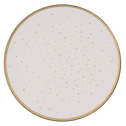 [STS85-2] Presentation Plate White, Gold color Ø 33x1 cm