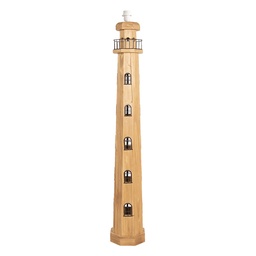[5LMP278] Lampada da Terra Faro Marrone 23x23x140 cm E27/max 1x60W