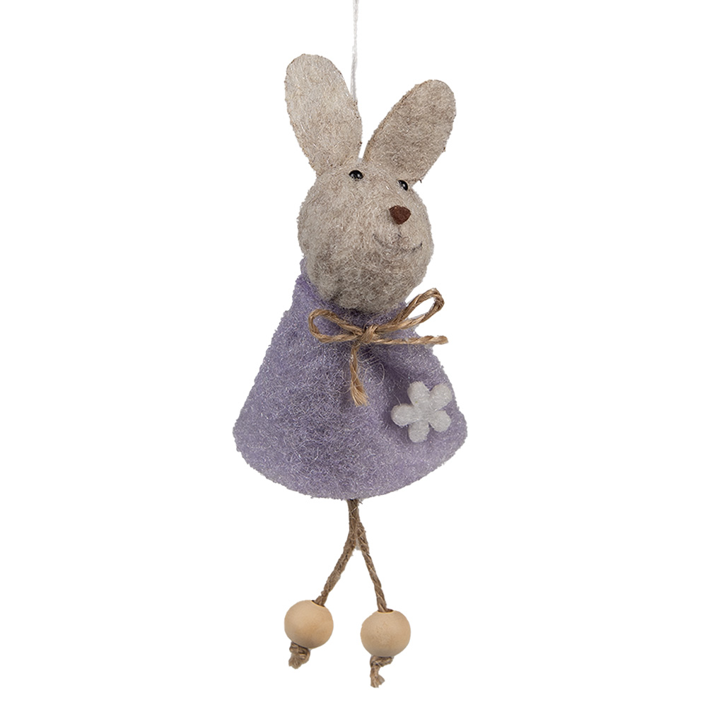 Decoratie hanger konijn 6x3x13 cm