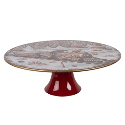 [66400] Etagere Weiß Rot Ø 29x10 cm