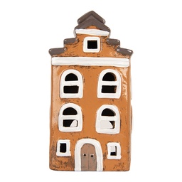 [6CE2203] Décoration Maison Orange Gris 13x10x24 cm