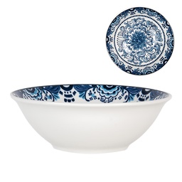 [6CEBO0166] Scodella Bianco Blu Ø 16x5 cm / 350 ml