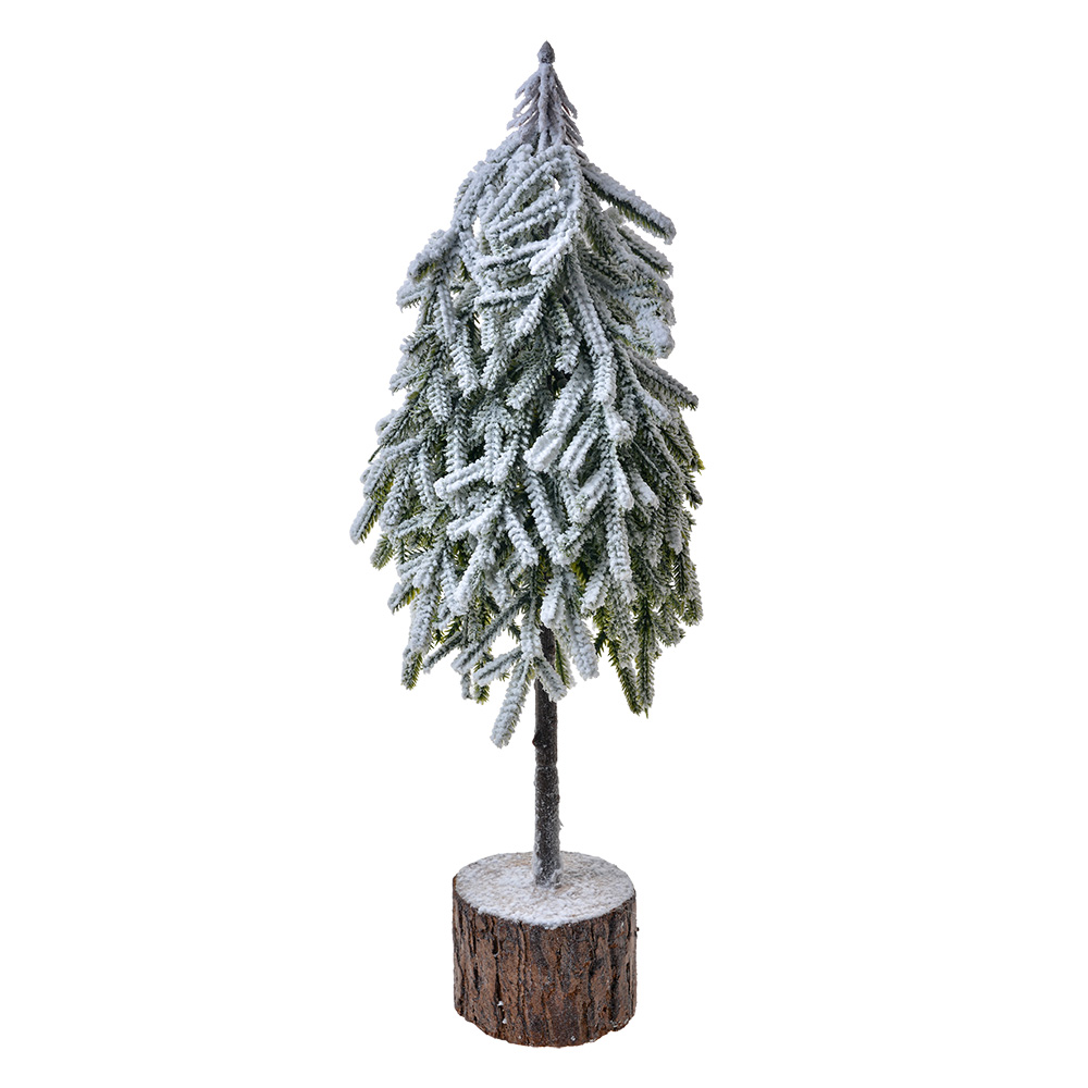 Arbre de Noël artificiel Vert Blanc 17x14x44 cm